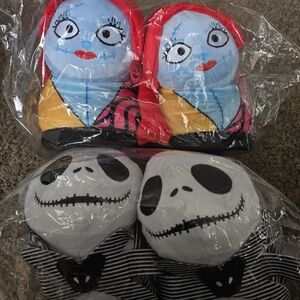 Nightmare Before XMas Slippers 🤍♥️🩶